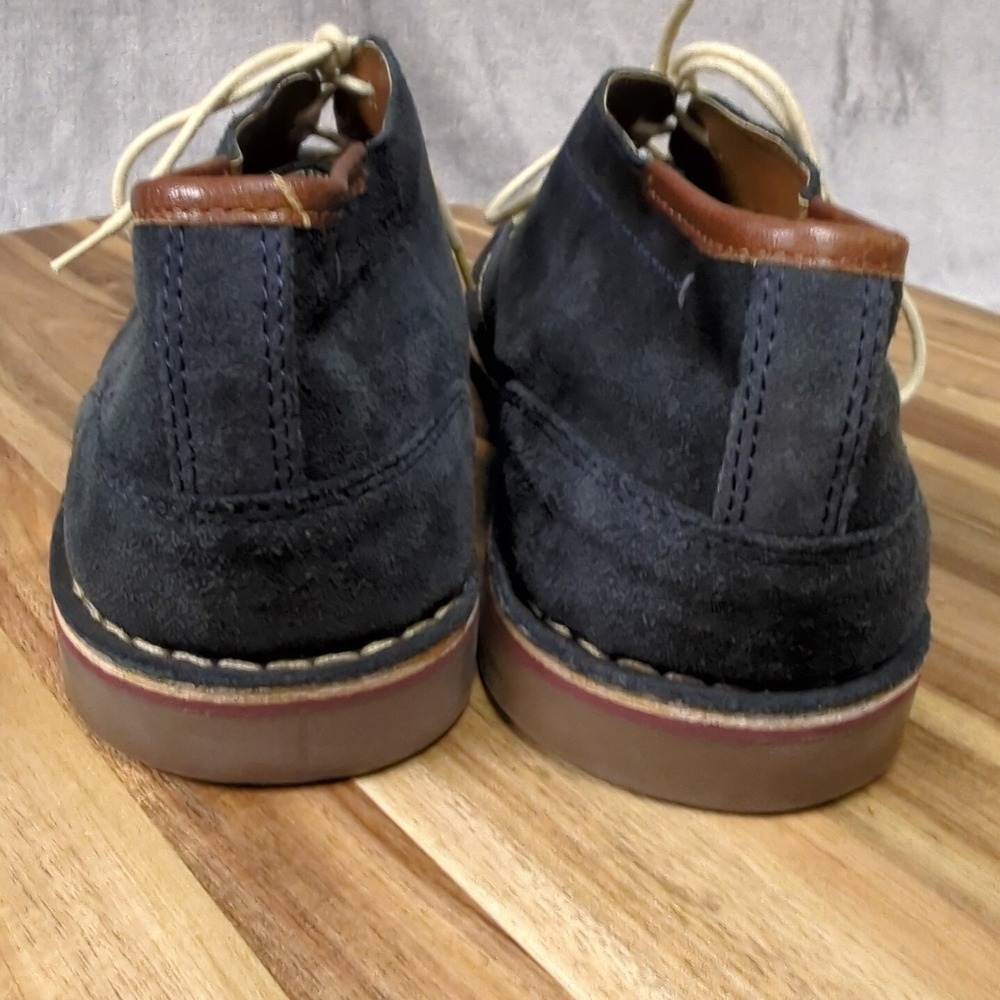 Kenneth Cole Reaction Navy Dark Blue Suede Leather Chukka Ankle Boots US Sz 12.5 - Picture 7 of 11